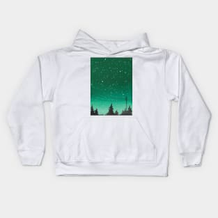 Green galaxy Kids Hoodie